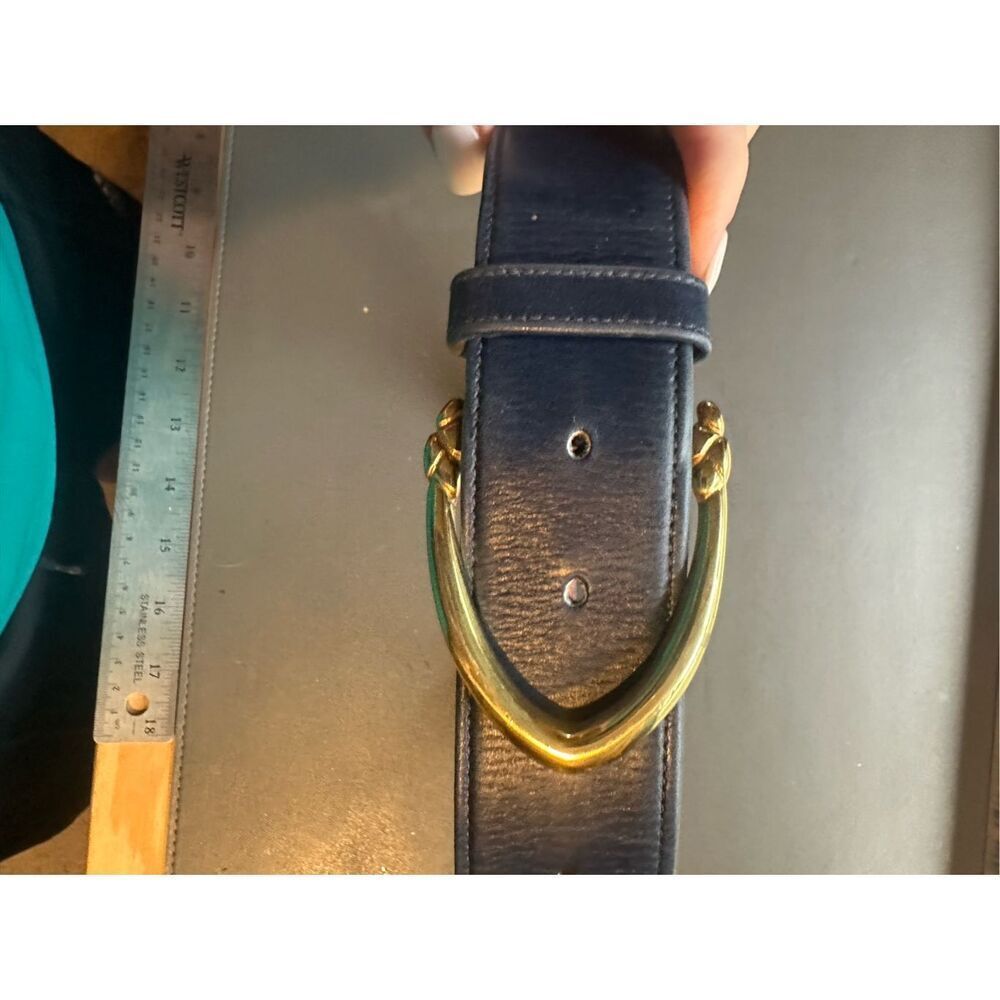 COACH 3906 Vintage Navy Belt Small Brass Buckle - Picture 11 of 14